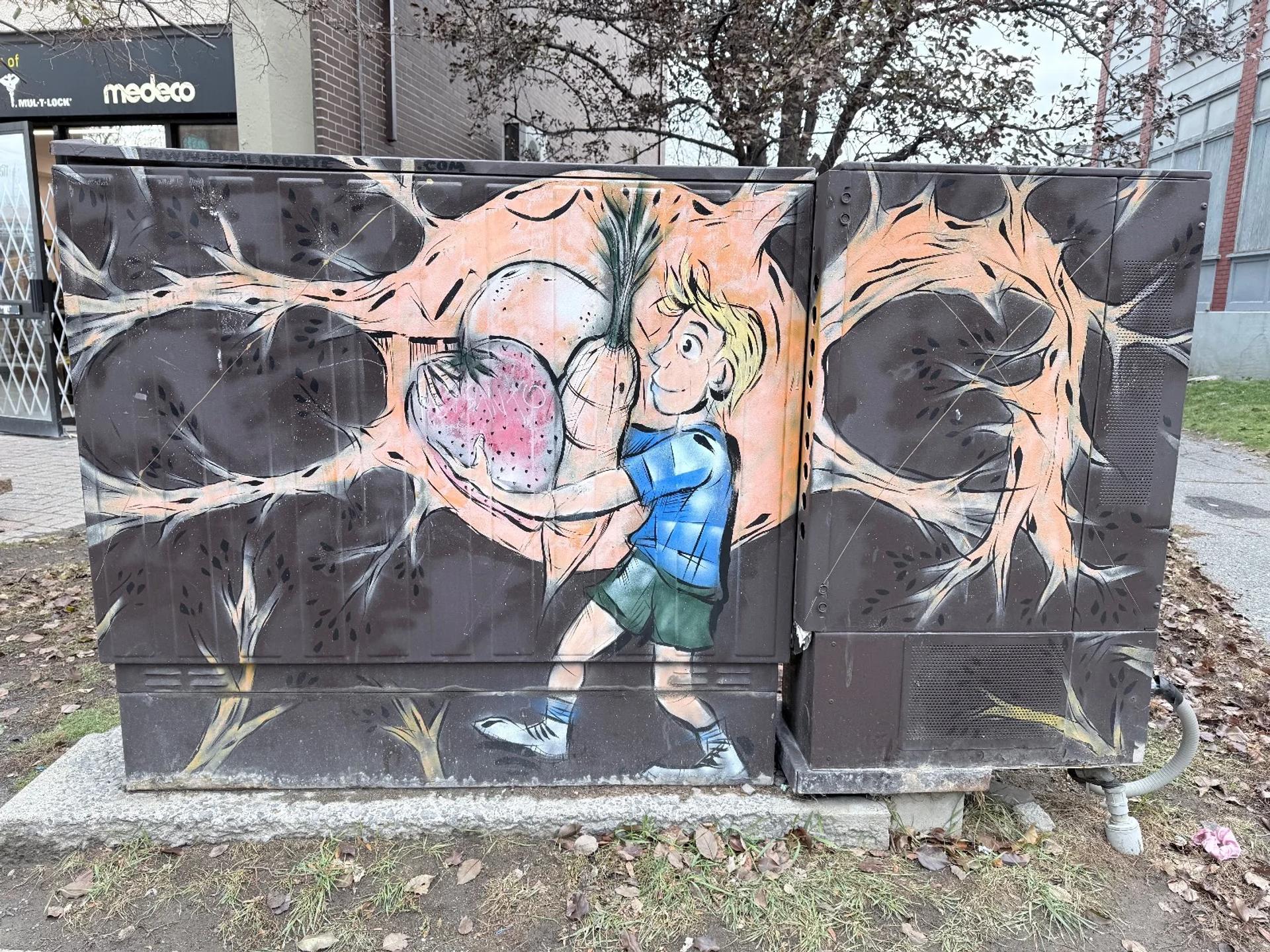 Bell Box by Dom Laporte - Mural in Hintonburg, Ontario