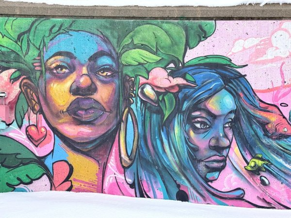 Mural artwork by Jimmy Baptiste - Street art in Byward Market, Ottawa, Ontario