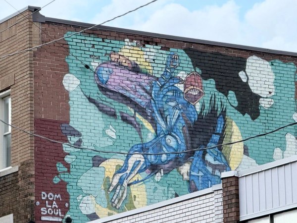 Free Solo by Dom Laporte - Street art mural in The Glebe, Ottawa, Ontario