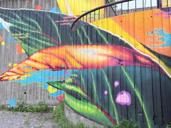 Mural artwork by Marin Mitrasinovic - Street art in Hull, Ottawa, Ontario