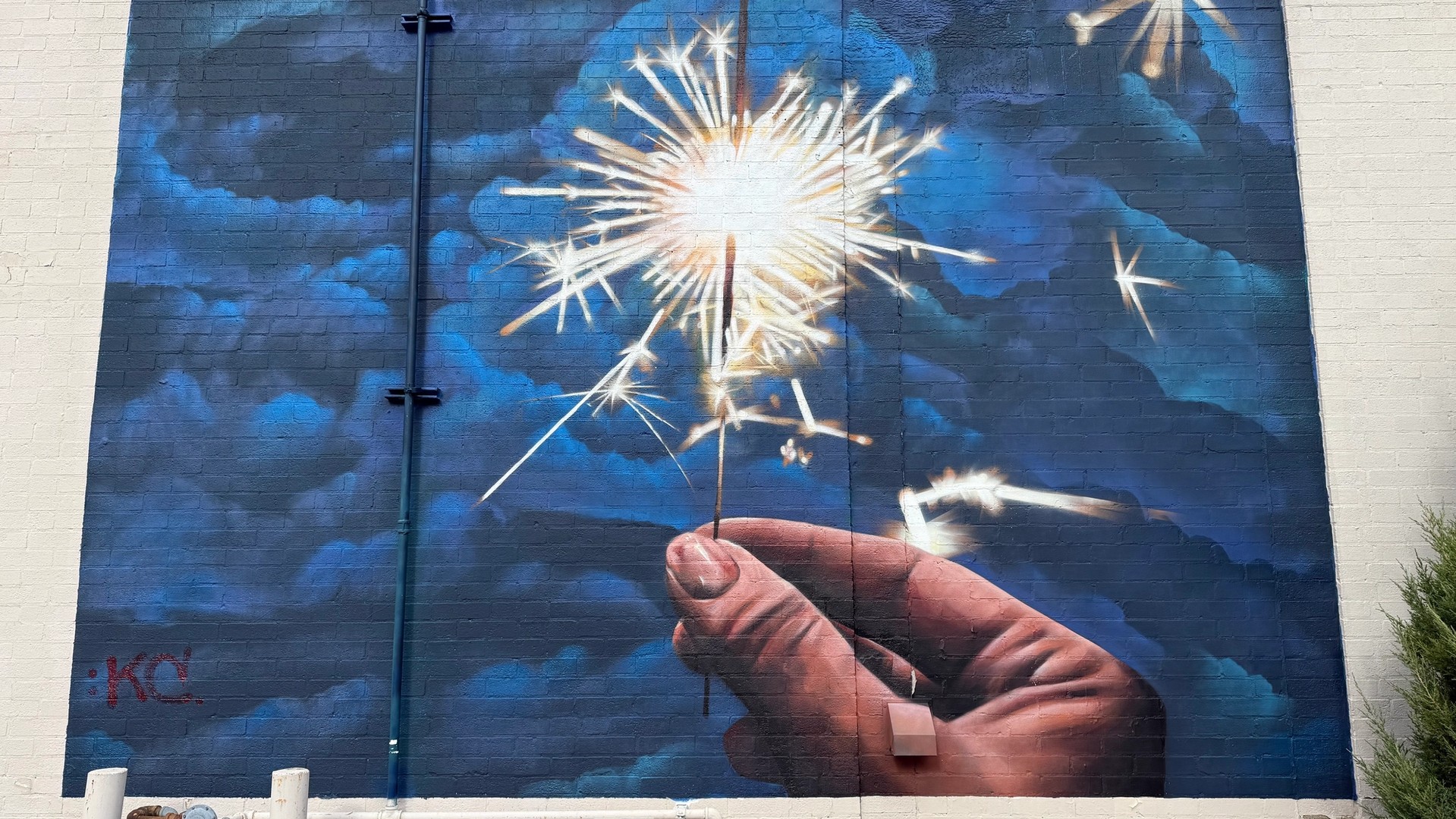 Créer une étincelle mural in The Glebe by Dan Metcalfe