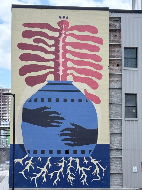 Public mural artwork in Hull, Ottawa - Street art scene