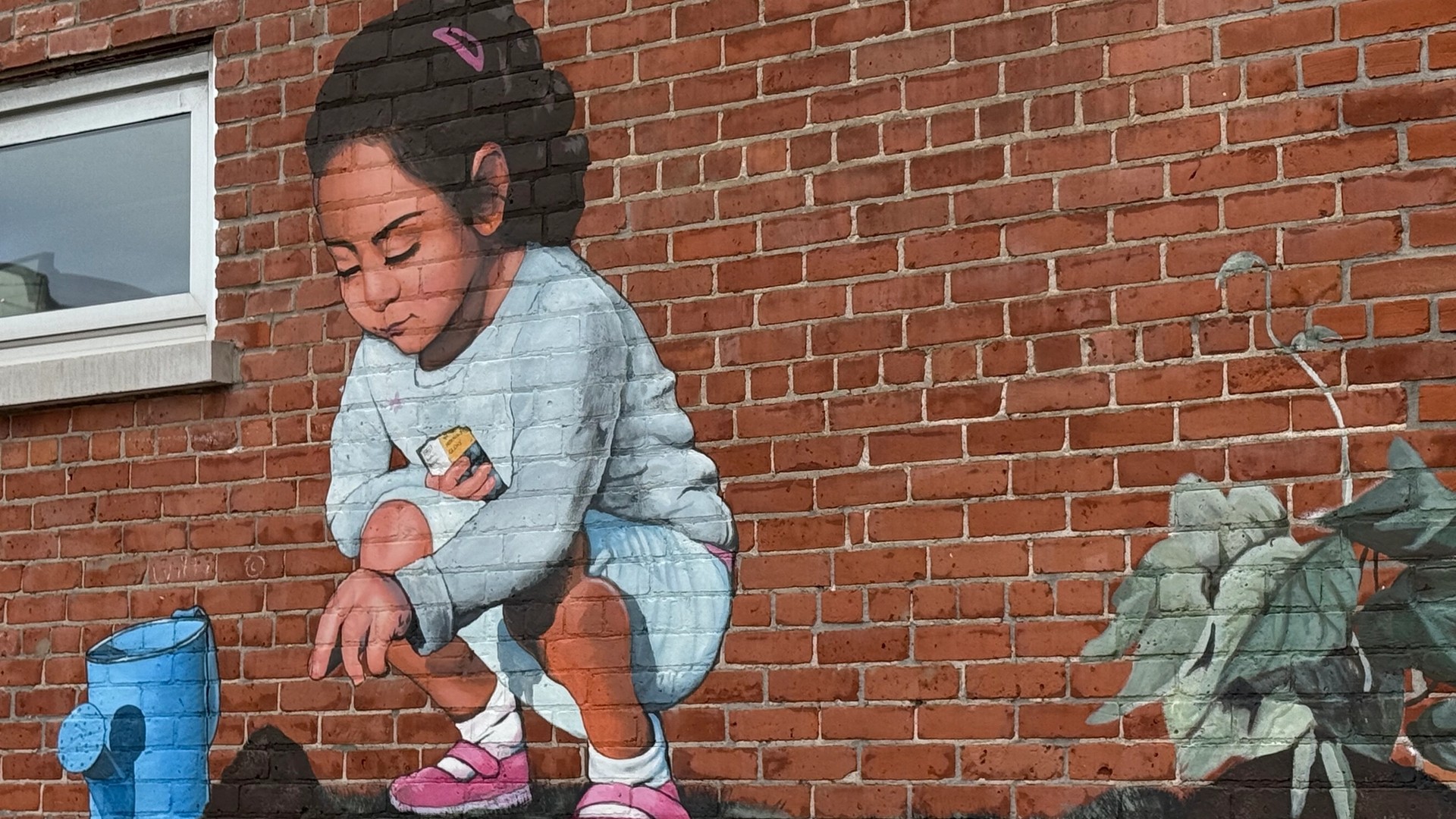Gloire du matin mural in The Glebe by Roll Her Sleeves