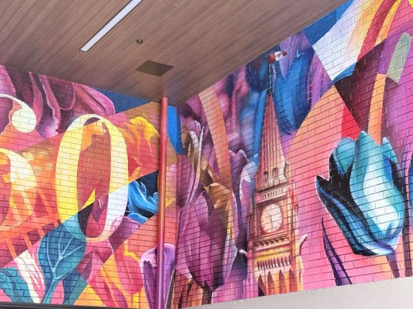 360 Laurier Mural by Dom Laporte - Street art mural in Centretown, Ottawa, Ontario
