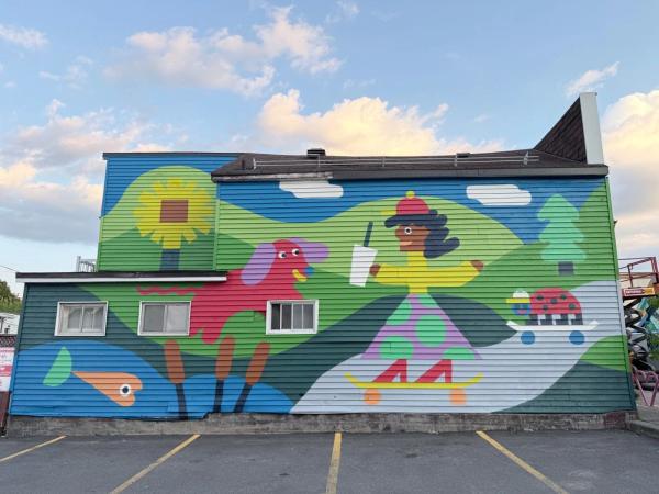 Public mural artwork in Hull, Ottawa - Street art scene