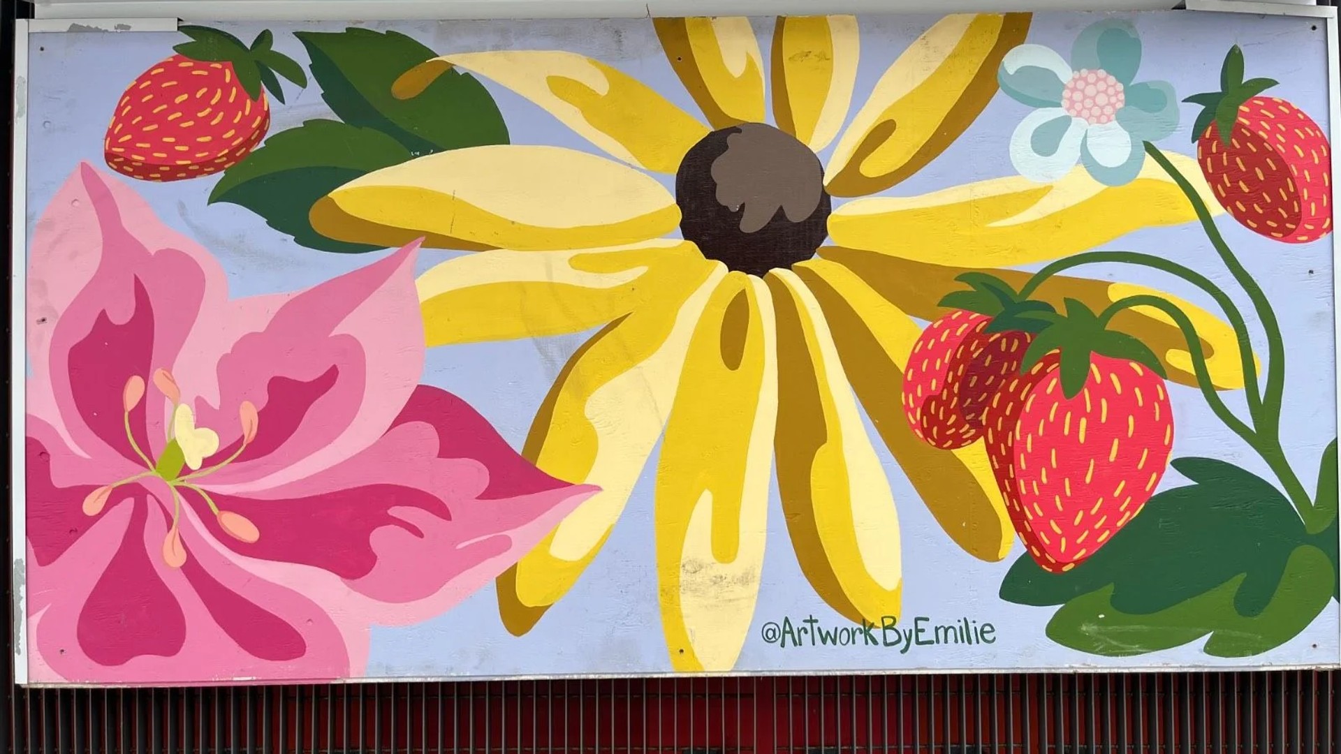Mural artwork by Emilie Darlington - Street art in Hintonburg, Ottawa, Ontario