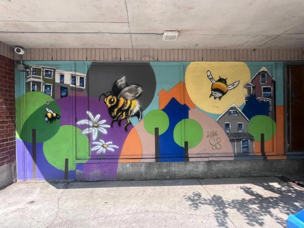 Street art mural in Golden Triangle, Ottawa - Urban art photography