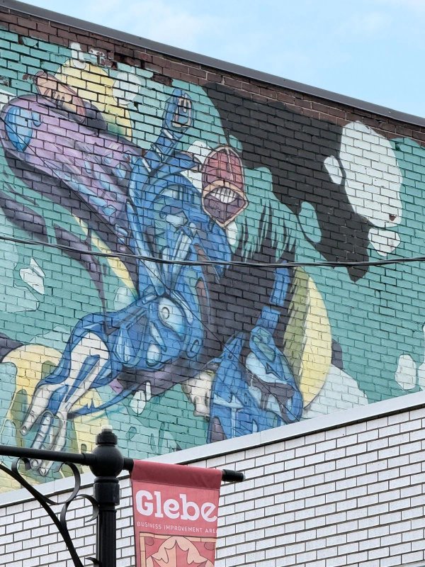 Free Solo by Dom Laporte - Street art mural in The Glebe, Ottawa, Ontario