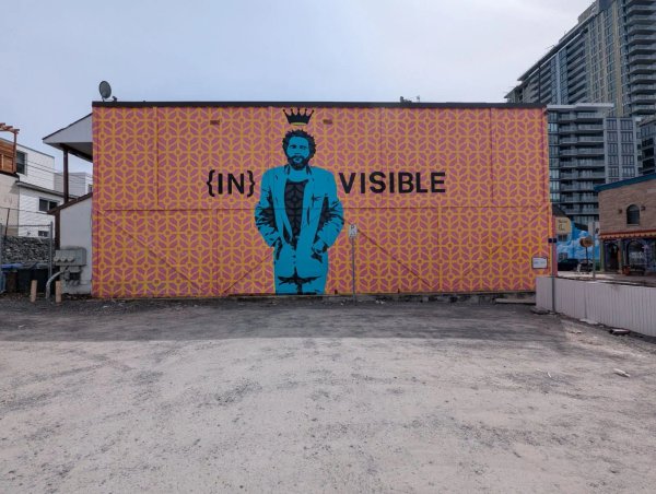 In(visible) by José Guénette - Street art mural in Hull, Ottawa, Ontario
