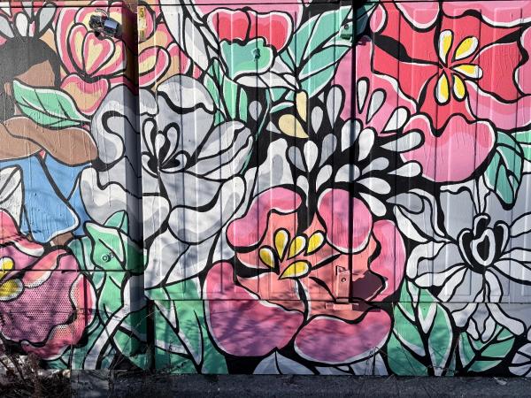 Racism is a Pandemic Too by Maya Hum - Mural in Hintonburg, Ontario