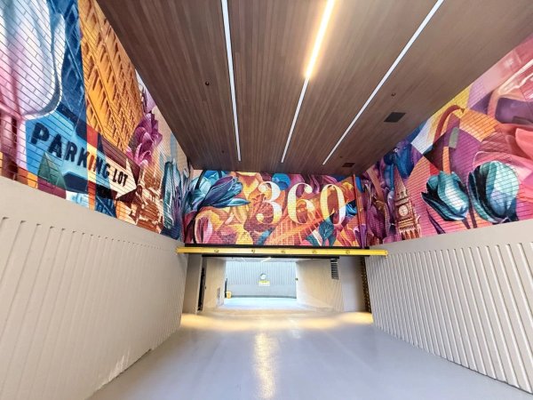 360 Laurier Mural by Dom Laporte - Street art mural in Centretown, Ottawa, Ontario