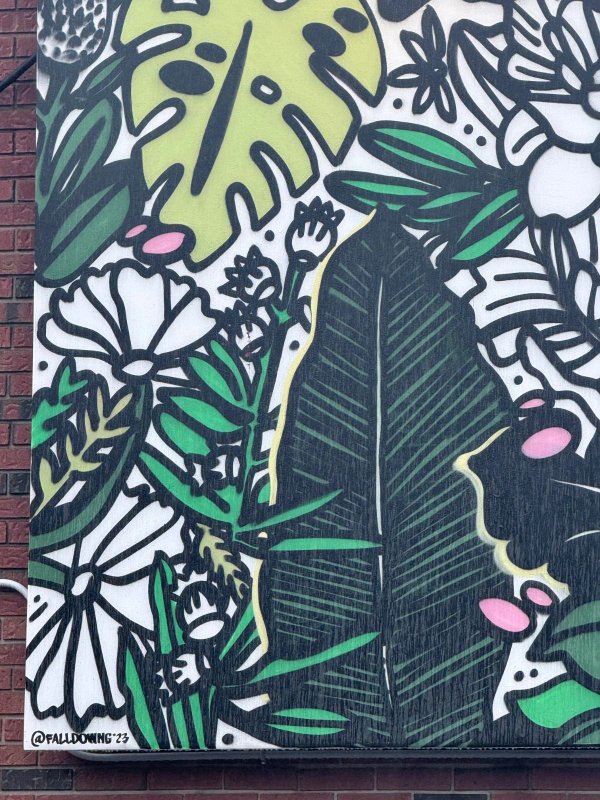 Mural artwork by Robert Lariviere (Falldown) - Street art in Byward Market, Ottawa, Ontario