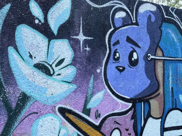 Mural by Dems & Doll at Lincoln Heights Park Ice Rink 2599 (2023) by Dems & Doll