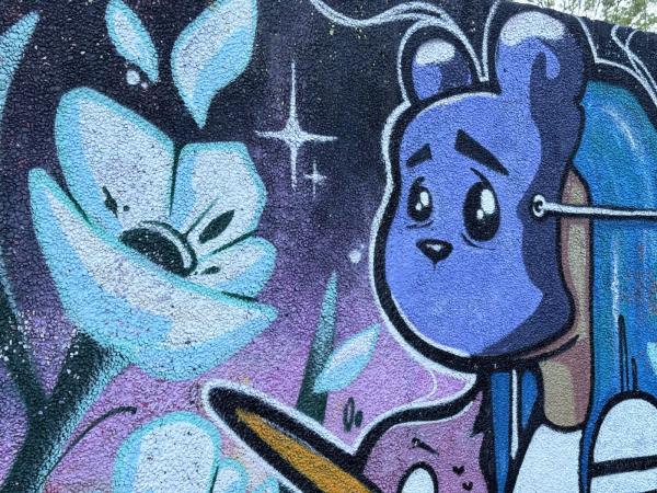 Mural artwork by Dems & Doll - Street art in Lincoln Heights, Ottawa, Ontario