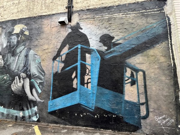 Firefighters Memorial Mural by Shaun McInnis - Mural in Westboro Beach, Ontario