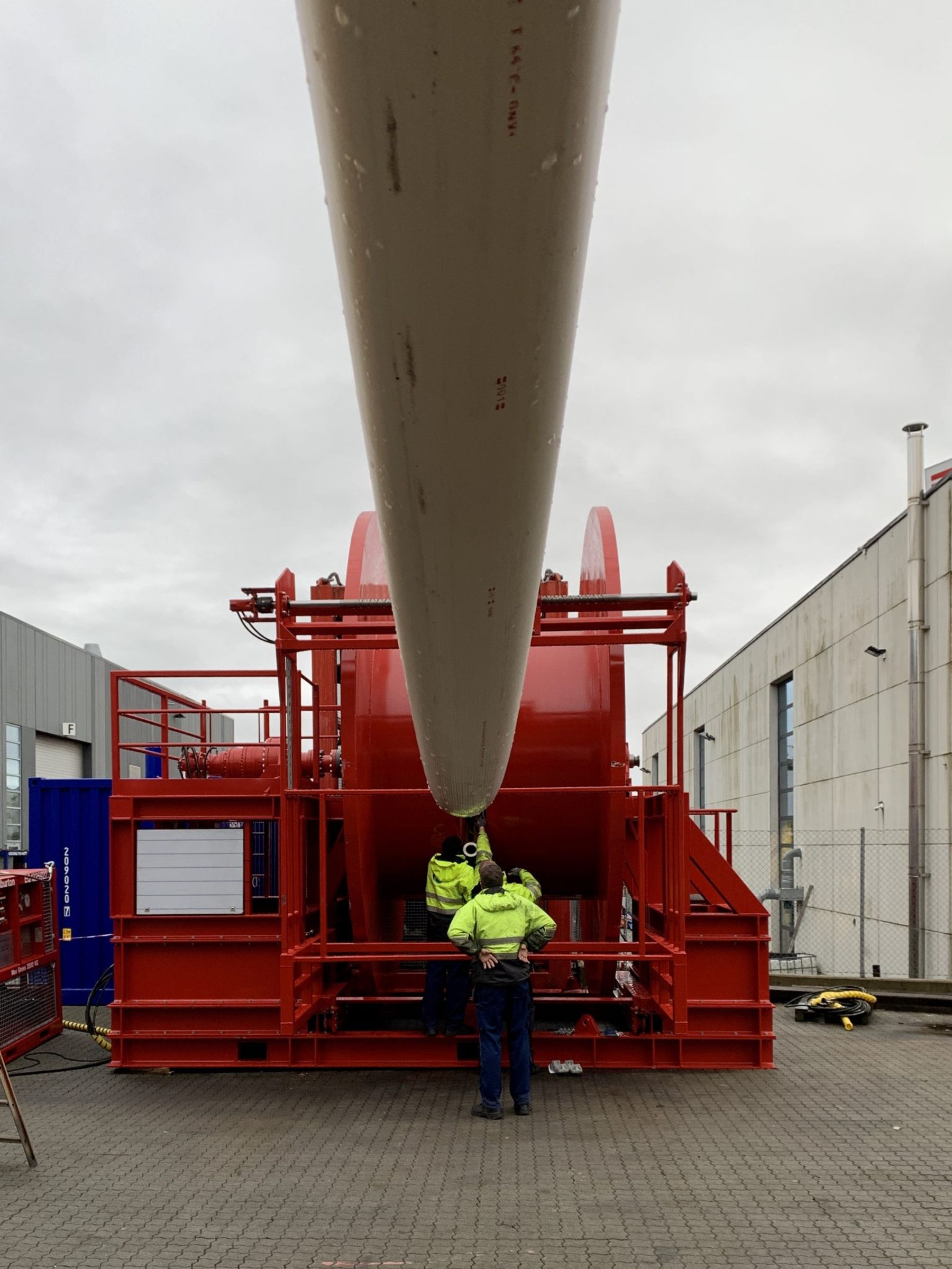 FCS Split Drum hose deployment system during factory acceptance test