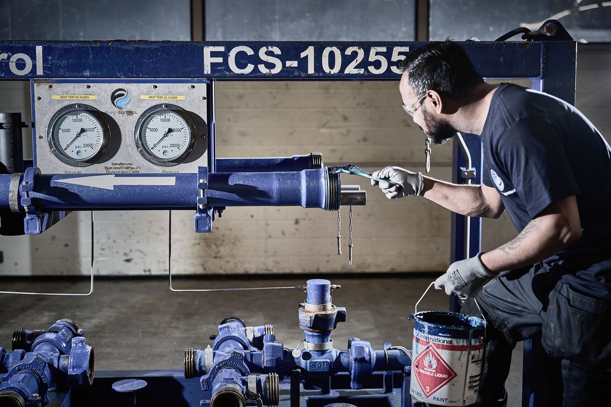 Pressure testing at Fluid Control Service