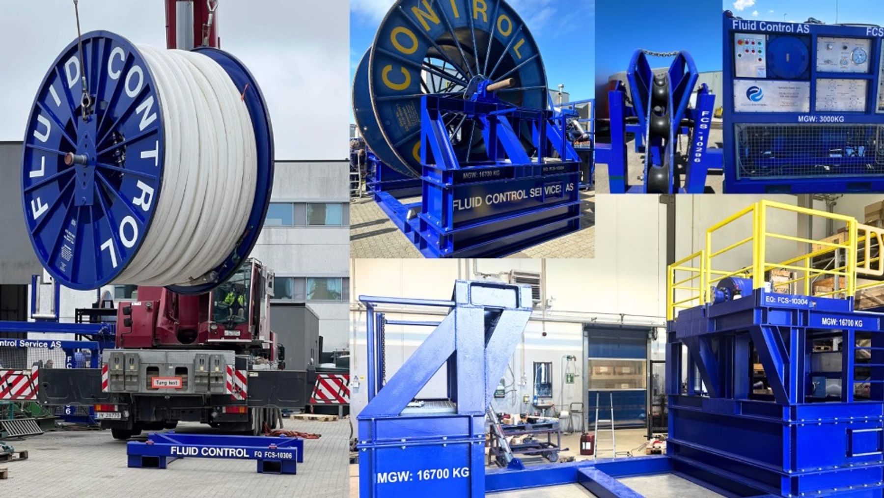 FCS spooler, drum and HPU equipment for deep-water pre-commissioning
