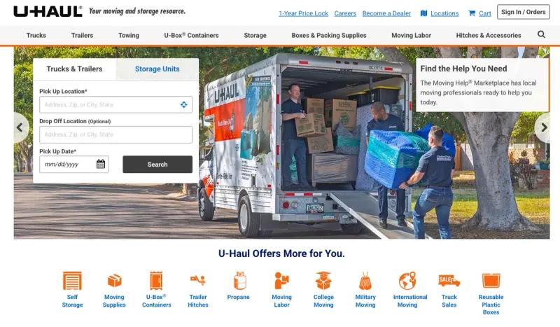 U-Haul best moving truck rental company