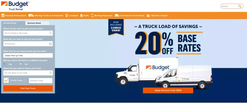 Budget Truck Rental best moving truck rental company