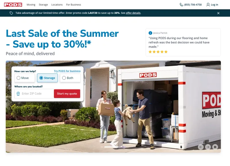 PODS best moving truck rental company