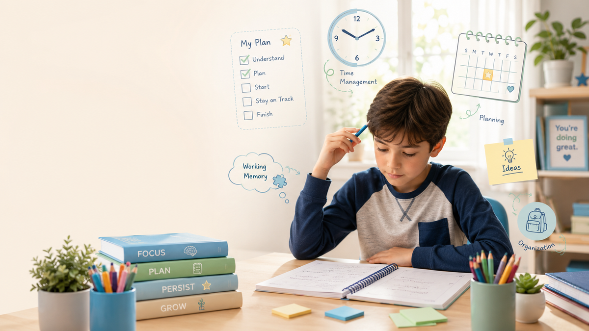 Executive function in children affecting homework and organisation