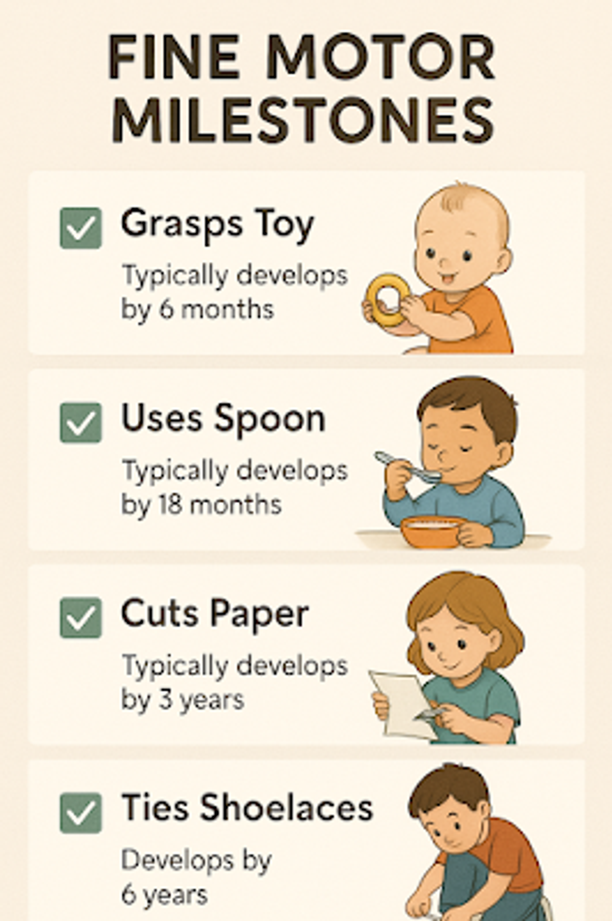 Fine Motor Skills Milestones