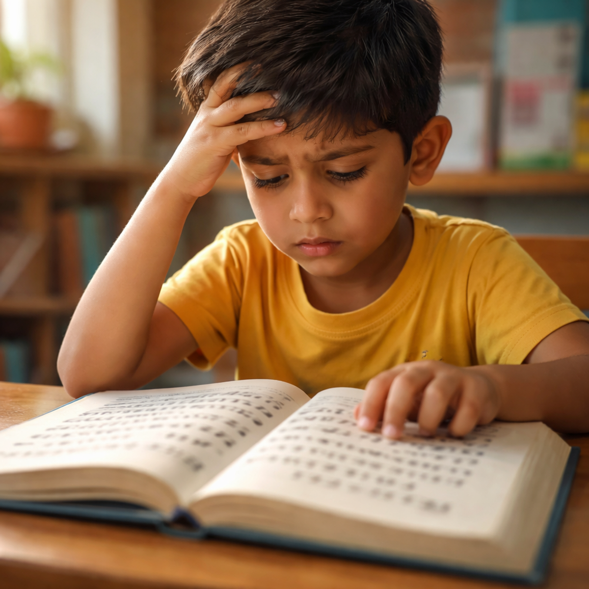 child frustrated with studies learning difficulty signs emotional stress