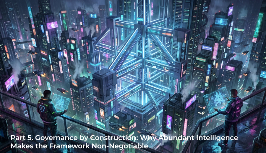 Governance by Construction: Why Abundant Intelligence Makes the Framework Non-Negotiable