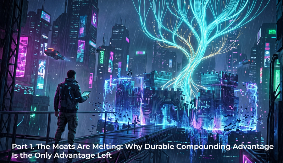 The Moats Are Melting: Why Durable Compounding Advantage Is the Only Advantage Left