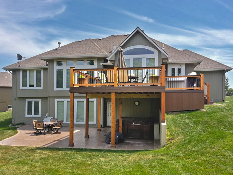 Custom deck build by All Under One Roof, Kansas City
