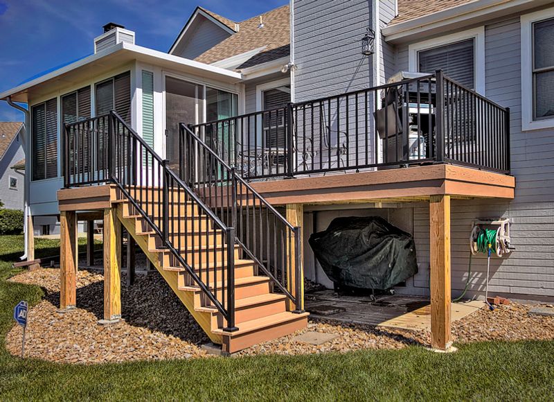 Custom deck build by All Under One Roof, Kansas City