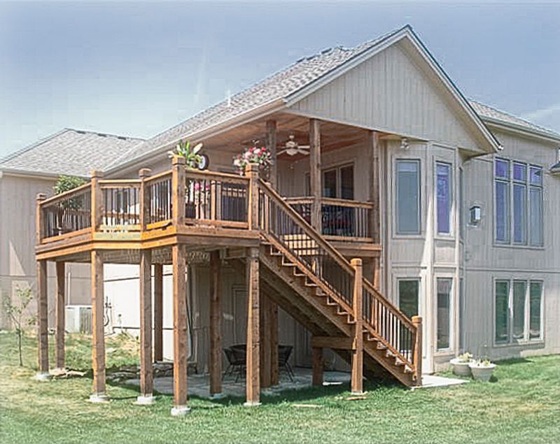 Custom deck build by All Under One Roof, Kansas City