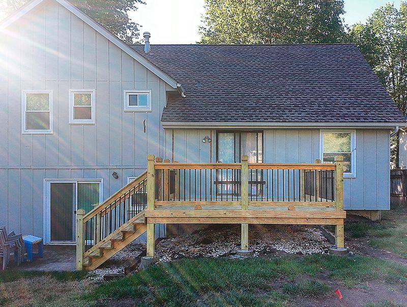 Custom deck build by All Under One Roof, Kansas City