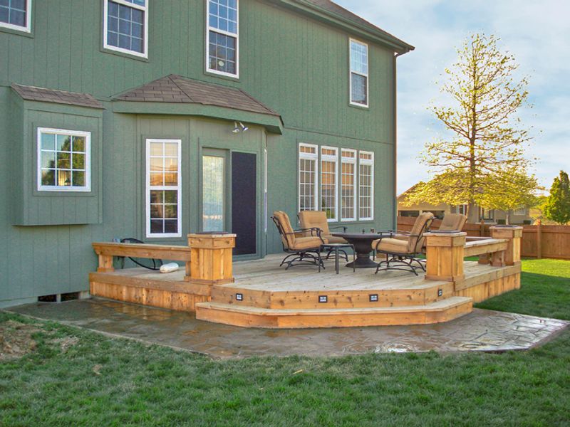 Custom deck build by All Under One Roof, Kansas City