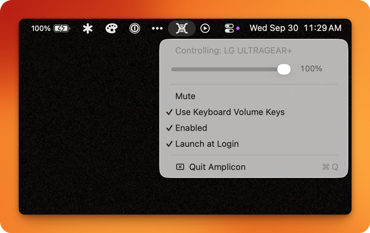 Screenshot of Amplicon Menu Item