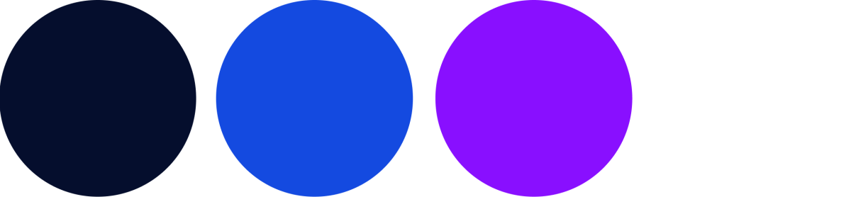 Real Freedom brand color palette with navy, blue, purple, and white circles