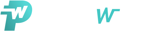 Propwire logo with gradient teal P monogram and white wordmark