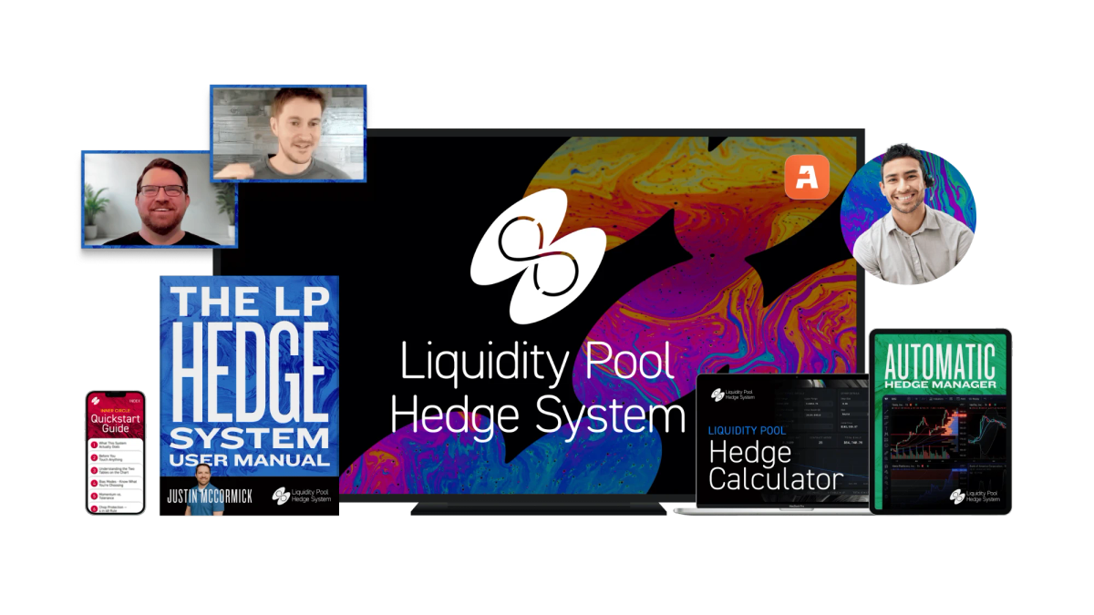 Liquidity Pool Hedge System product suite: course video, user manual, quickstart guide, hedge calculator and the Automatic Hedge Manager