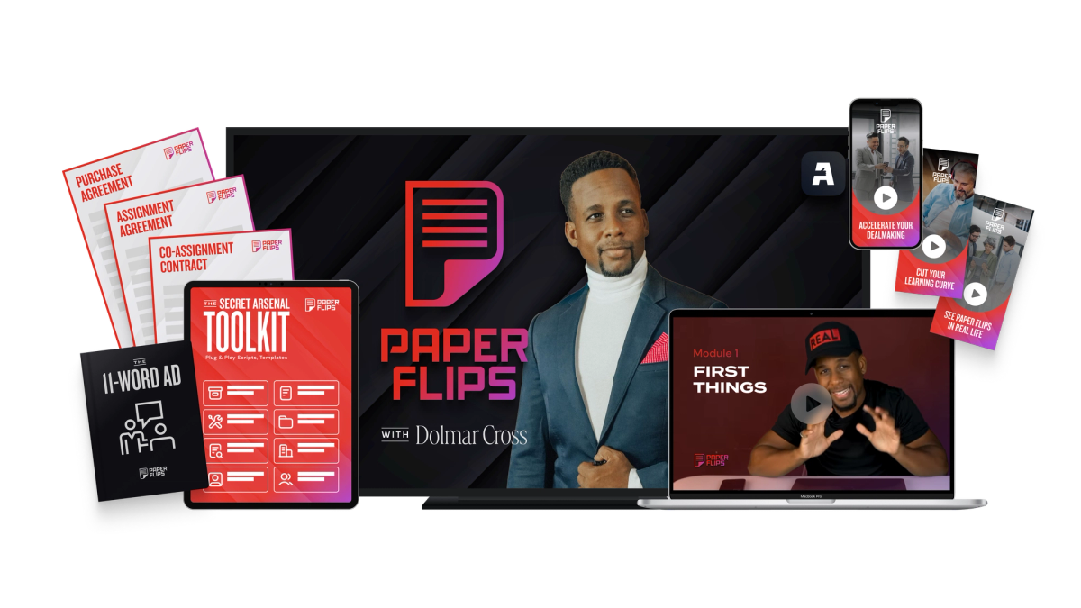 Paper Flips product suite: course video, contract templates and a toolkit