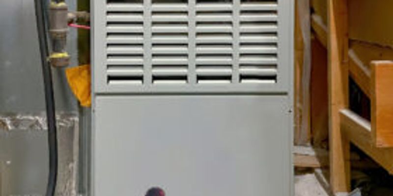 A gas furnace in the basement of a Bountiful, UT home.