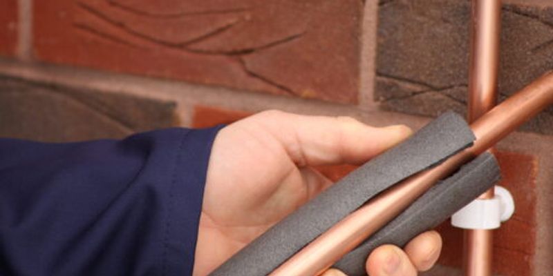 Insulating a copper water pipe