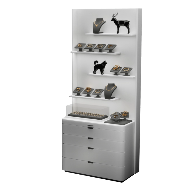 Interactive service counter — white finish