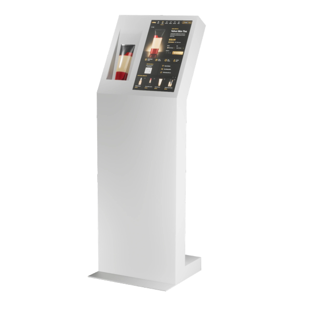 Interactive discovery kiosk — white finish
