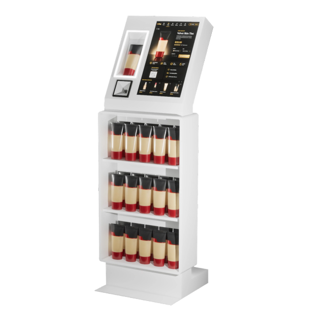 Interactive discovery kiosk — white finish