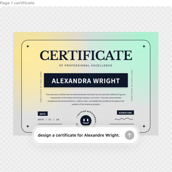 Hands holding a printed professional certificate of achievement