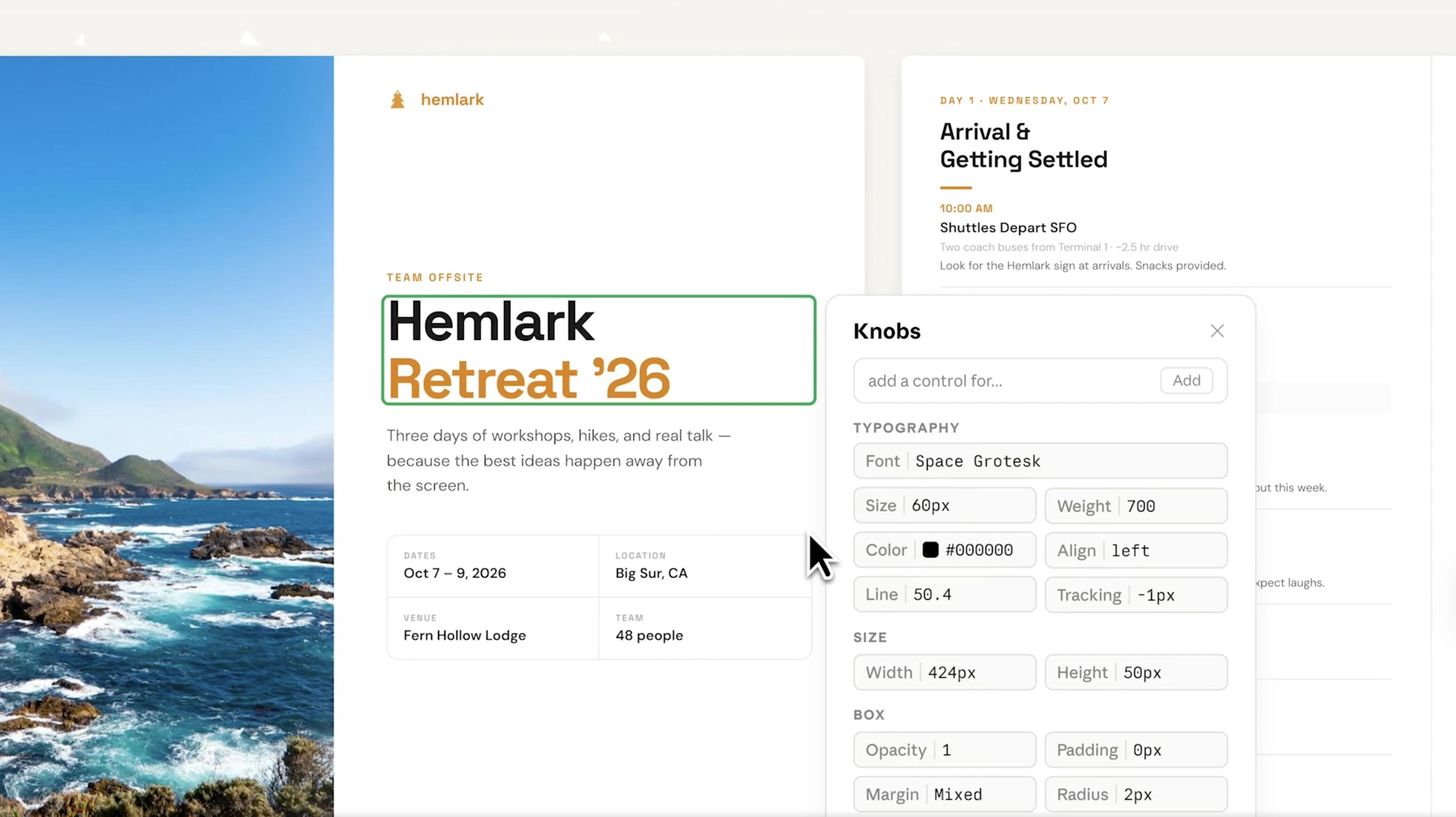 Editing in Claude Design — inline comments, direct edits, and custom adjustment sliders