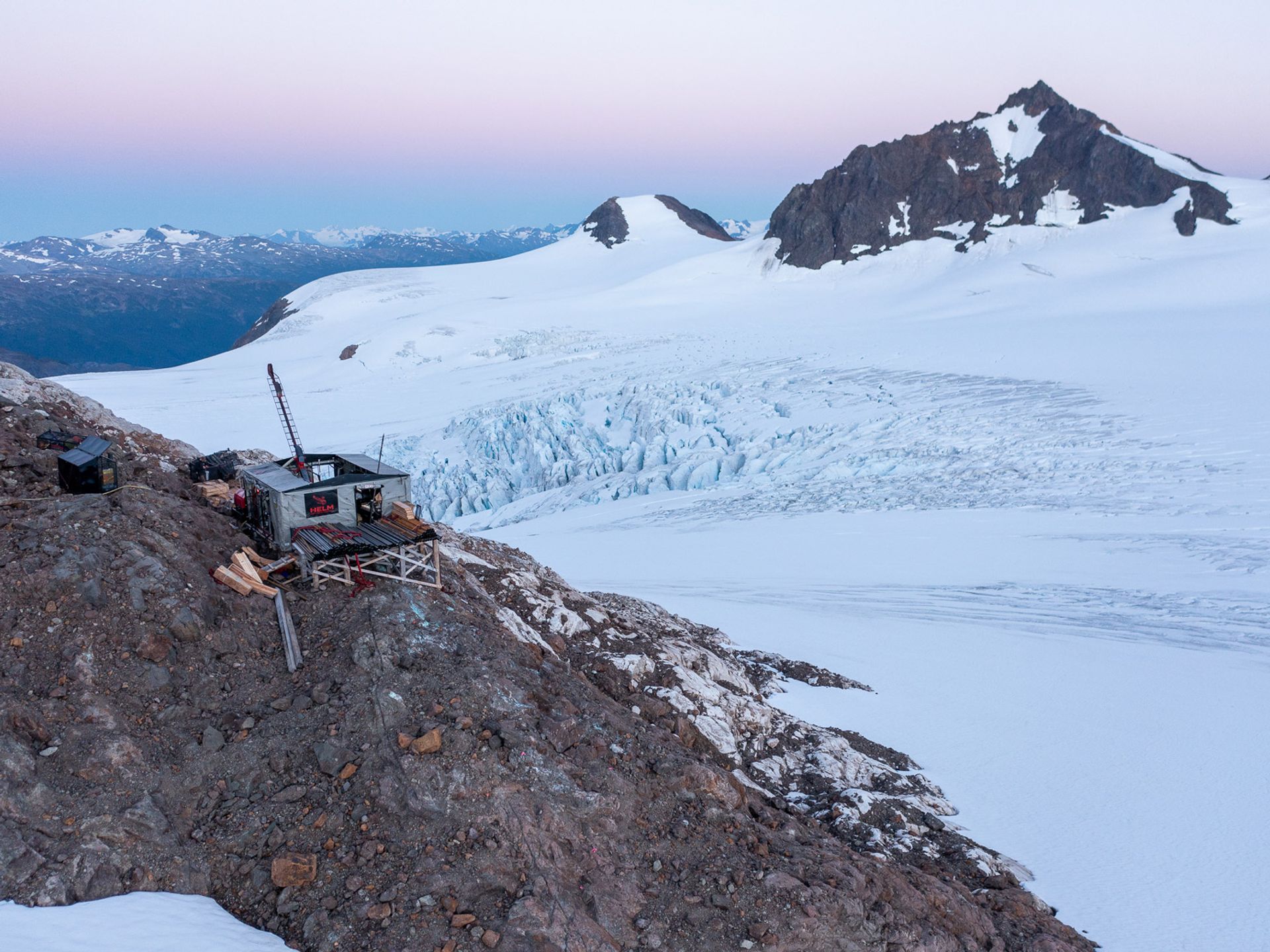 Diamond drilling operations in mountainous terrain