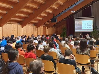 Testimonianza con i ragazzi di prima media dell'unità di Fiemme