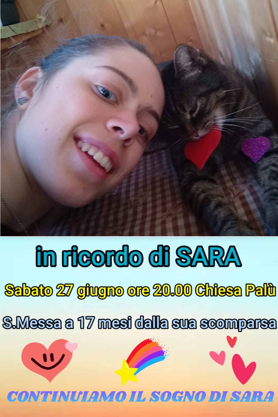 S. Messa 17° mese in ricordo di Sara